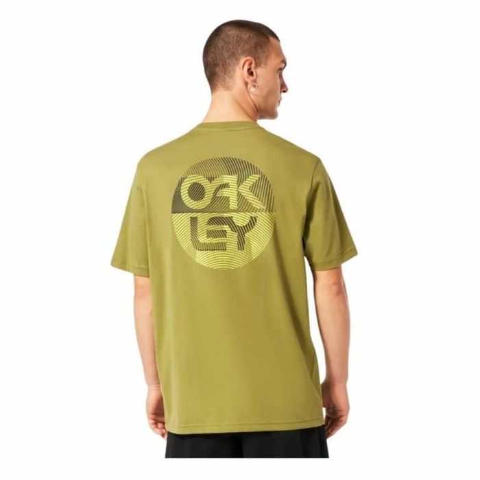 Camiseta Deportiva de Manga Corta Oakley Fingerprint B1B Verde oscuro 2