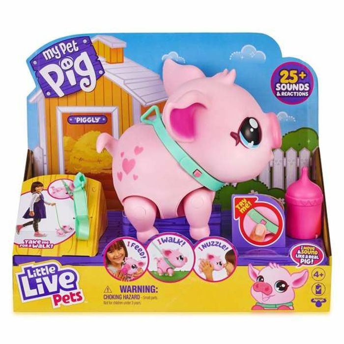 Cerdito little live pets my pet pig interactivo ¡come y camina! con 25 sonidos. 30 cm