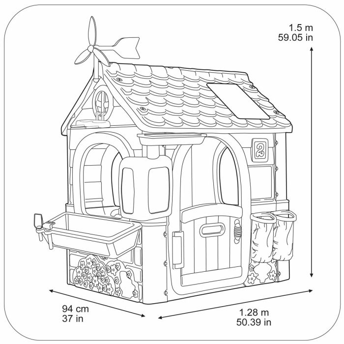 Casa Infantil de Juego Famosa Eco House 150 x 120 x 94 cm 3