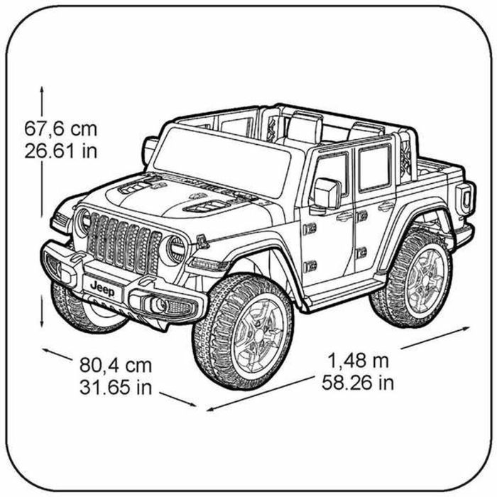 Coche Eléctrico para Niños Feber Rubicon 12 V Jeep 5