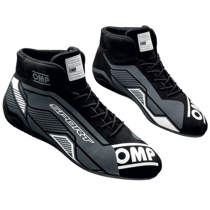 Botines Racing OMP SPORT Negro/Blanco 42