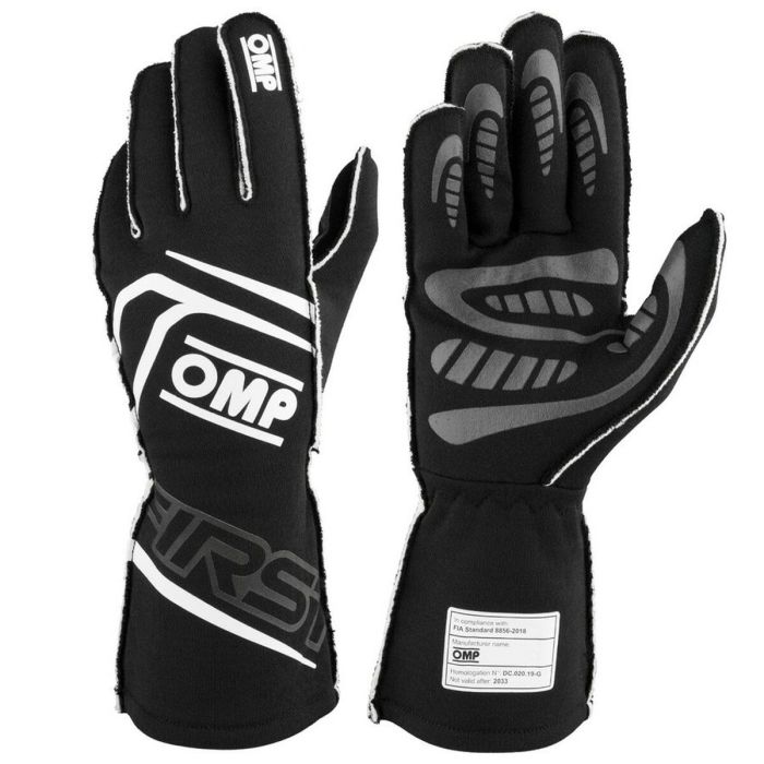 Guantes OMP FIRST Negro S FIA 8856-2018