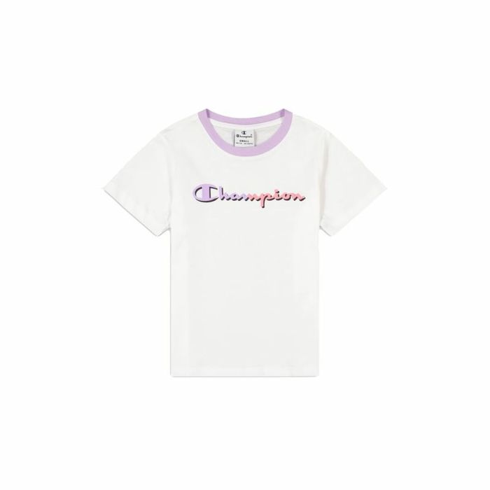 Camiseta de Manga Corta Infantil Champion Crewneck Blanco