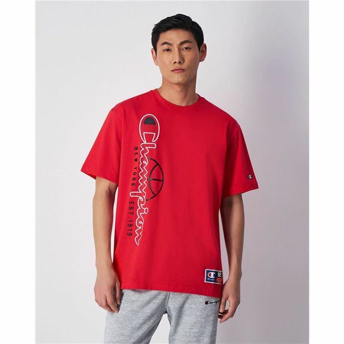 Camiseta de Manga Corta Hombre Champion Crewneck Rojo 2