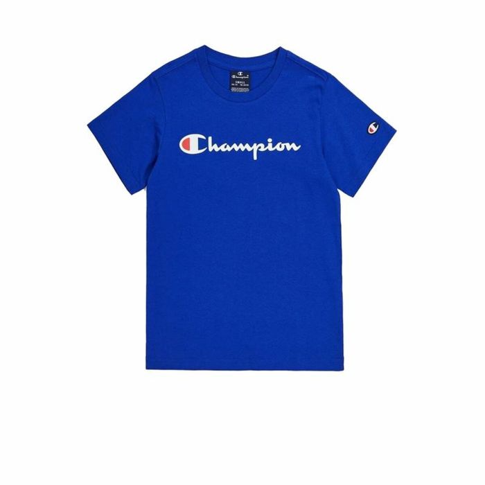 Camiseta de Manga Corta Infantil Champion Crewneck Azul