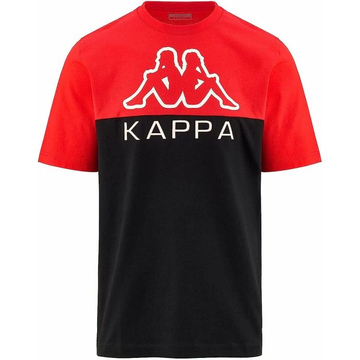 Camiseta de Manga Corta Hombre Kappa Emir CKD Negro Rojo 4