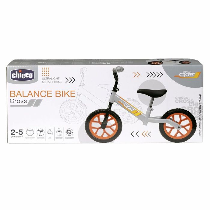 Bicicleta Infantil Hot Wheels Balance Bike Cross Gris Portacoche Vehículo 4