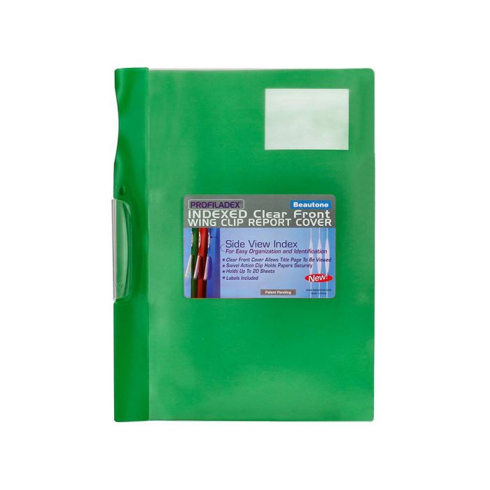 Carpeta Beautone Dossier Pinza Lateral 48383 Polipropildin A4 Verde Pinza Giratoria -Pack De 10 Retractilado 1