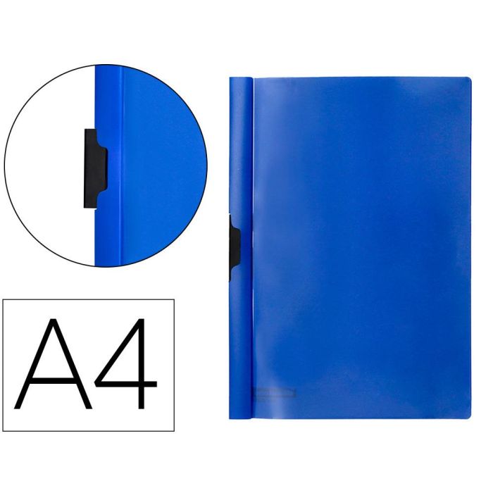 Beautone 45302 Carpeta Dossier Pinza Lateral Deslizante Polipropildin A4 Azul 25 Hojas Pack de 10