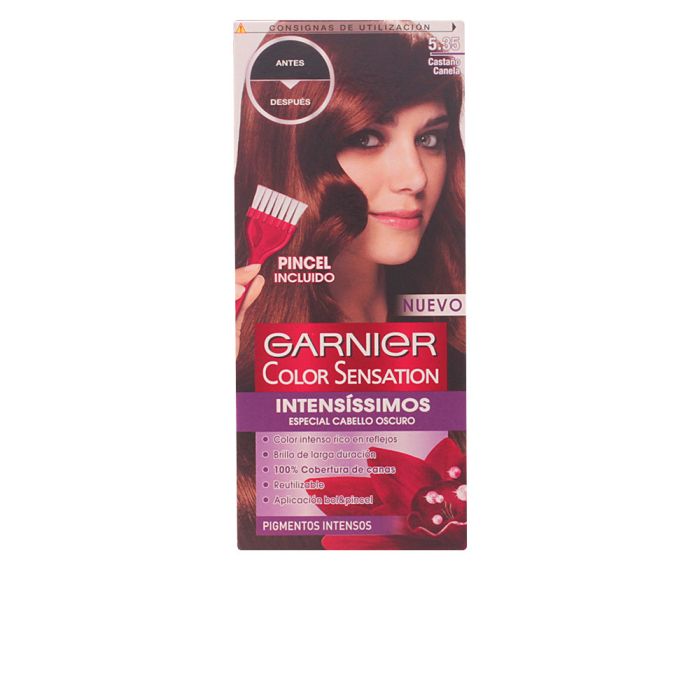 Tinte Permanente Color Sensation Intensissimos Garnier Castaño canela