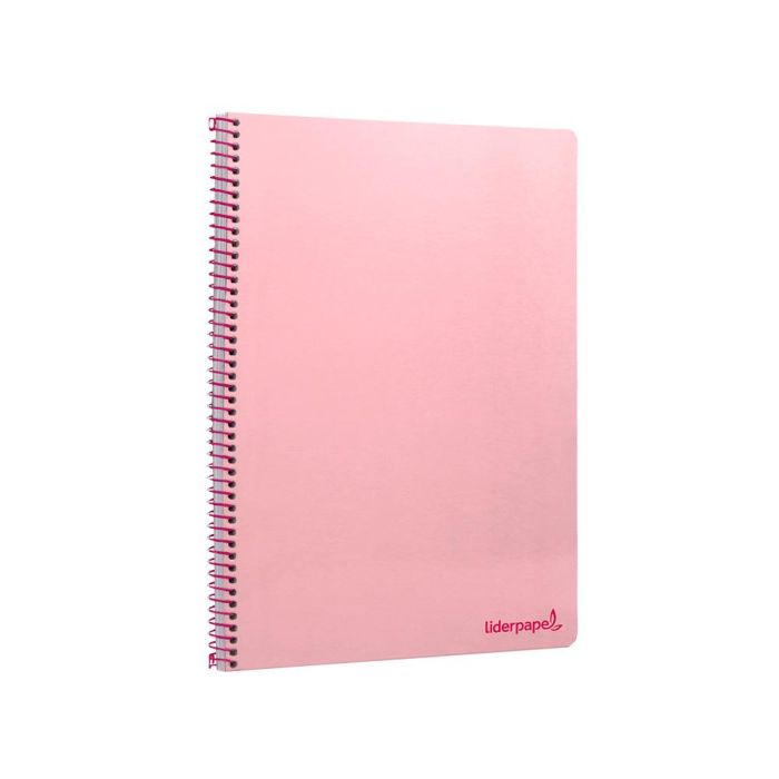 Cuaderno Espiral Liderpapel Folio Smart Tapa Blanda 80H 60 gr Cuadro 4 mm Con Margen Color Rosa 10 unidades 1