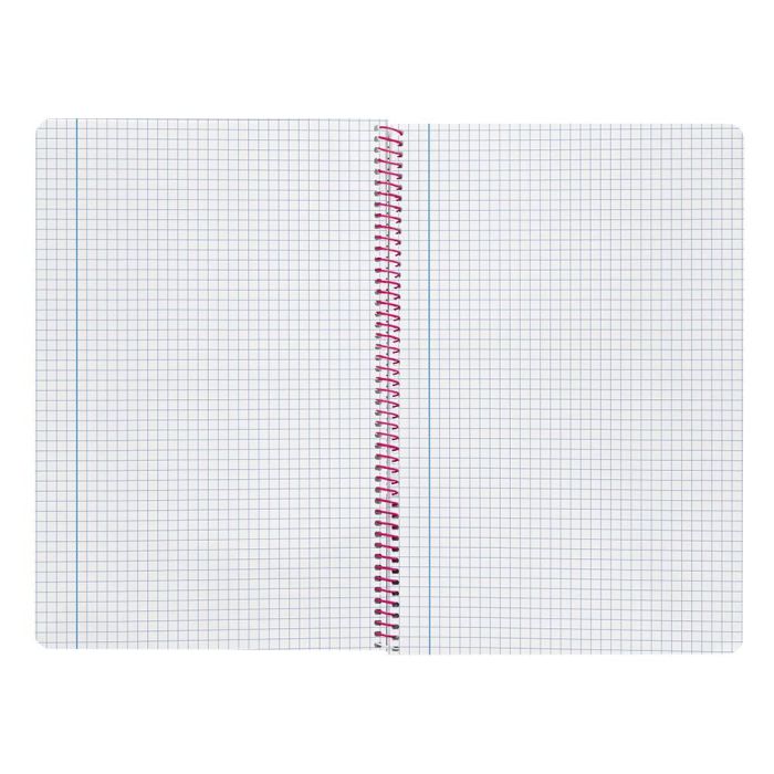 Cuaderno Espiral Liderpapel Folio Smart Tapa Blanda 80H 60 gr Cuadro 4 mm Con Margen Color Rosa 10 unidades 3