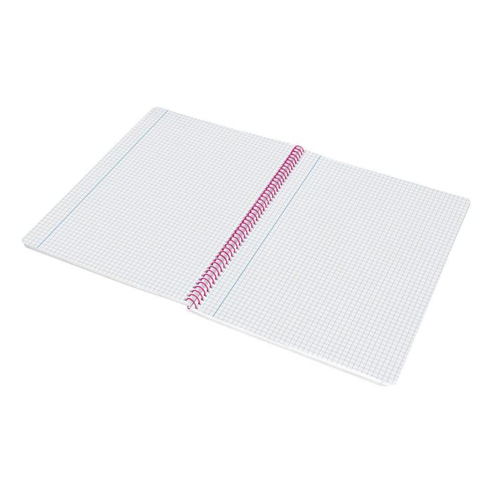Cuaderno Espiral Liderpapel Folio Smart Tapa Blanda 80H 60 gr Cuadro 4 mm Con Margen Color Rosa 10 unidades 4