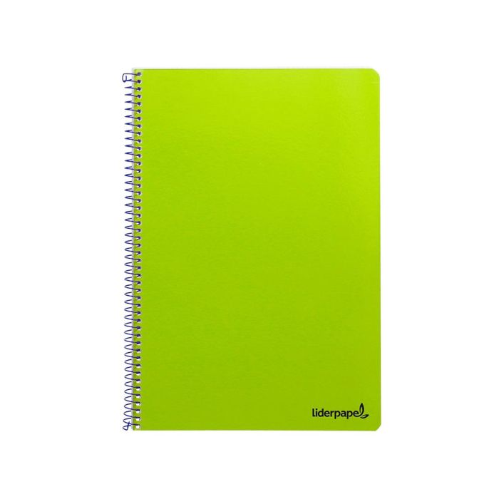 Cuaderno Espiral Liderpapel Folio Smart Tapa Blanda 80H 60 gr Cuadro 4 mm Con Margen Color Verde 10 unidades 1