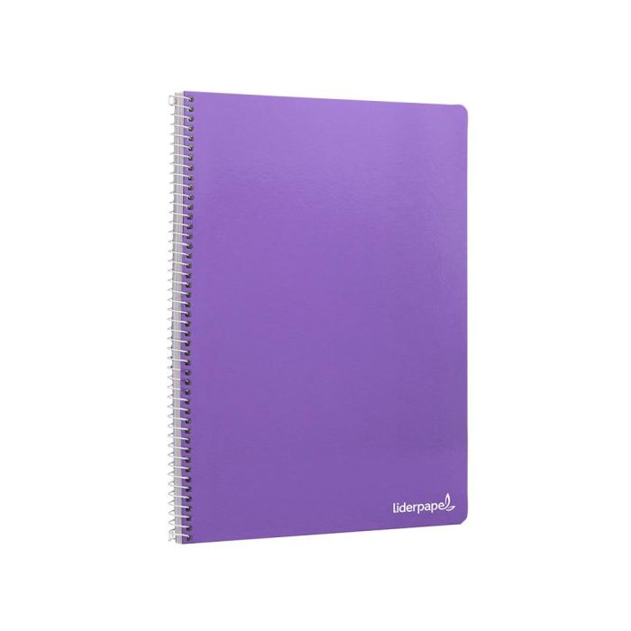 Cuaderno Espiral Liderpapel Folio Smart Tapa Blanda 80H 60 gr Cuadro 4 mm Con Margen Color Violeta 10 unidades 2