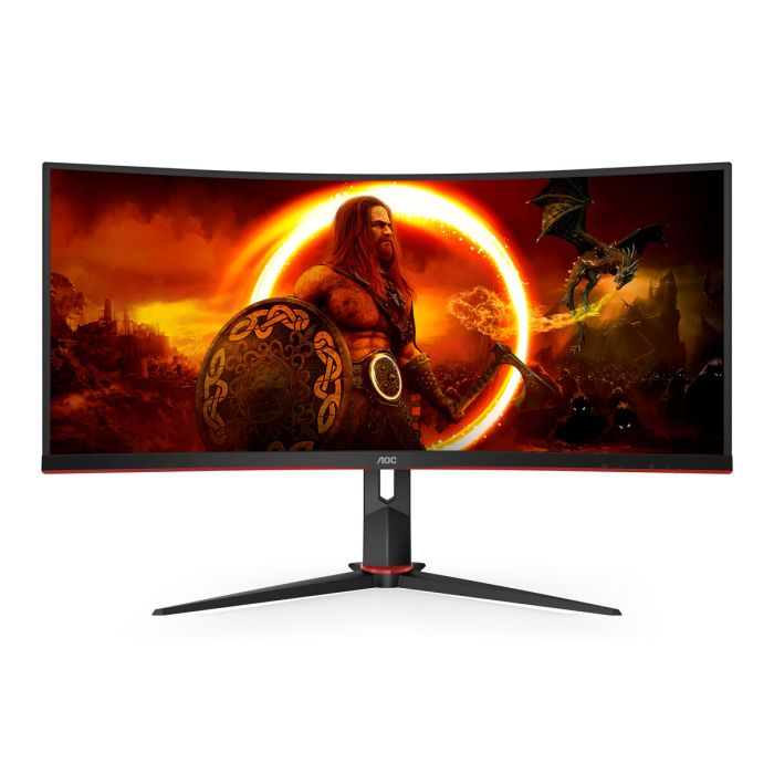 Monitor Gaming Ultraparonámico Curvo AOC CU34G2XP/BK 34"/ WQHD/ 1ms/ 180Hz/ VA/ Negro