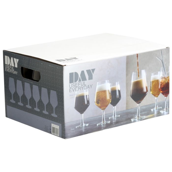 Vaso de cerveza 53cl 12pcs transparente day 4