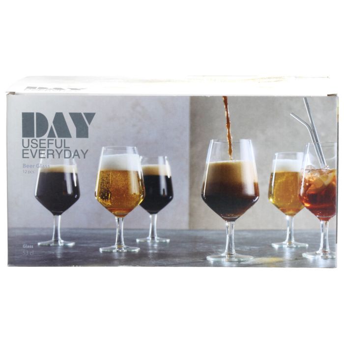 Vaso de cerveza 53cl 12pcs transparente day 5