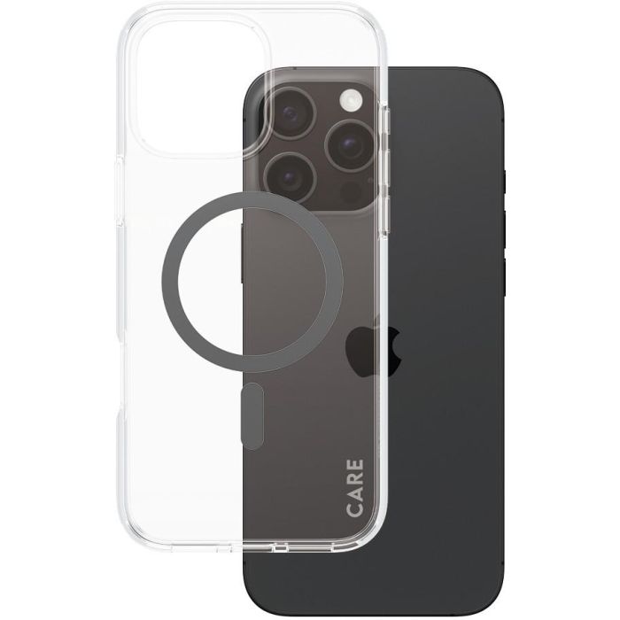 PanzerGlass CARE Flagship Case Black MagSafe para iPhone 16 Pro Max - Resistente a Golpes y Rayones, Anti-amarilleamiento