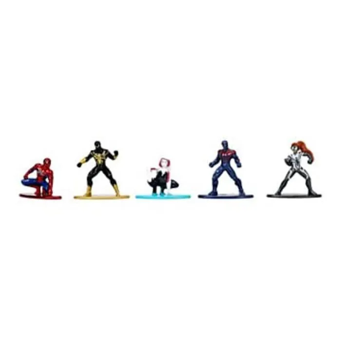 Simba Dickie Group JAD4006333080340 Box Set Spiderman - 18 Figuras de Metal de 4 cm - Personajes del Universo Spiderman 4