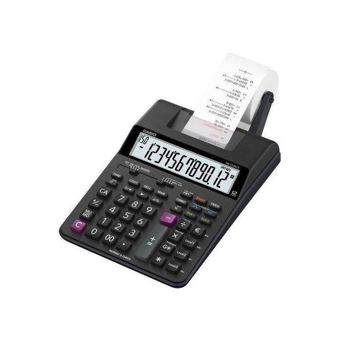 Casio Calculadora de Oficina con Impresora HR-150RCE 12 Dígitos Negro