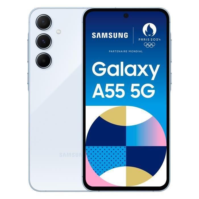 Smartphone Samsung Galaxy A55 8GB/ 256GB/ 6.6"/ 5G/ Azul Cielo