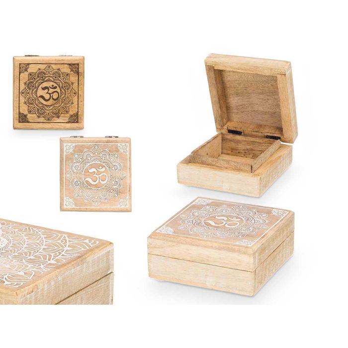 Caja Cuadrada Pequeña OM Giftdecor 10x4x10 cm, Surtidos Colores, Madera (24 Unidades) Caja Cuadrada Pequeña OM Giftdecor 10x4x10 cm, Surtidos Colores, Madera (24 Unidades)