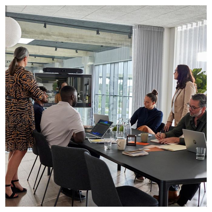 HP Poly Studio X52 Barra de Videoconferencia Todo en Uno 4K Ultra HD 60 pps 5x Zoom Blanco