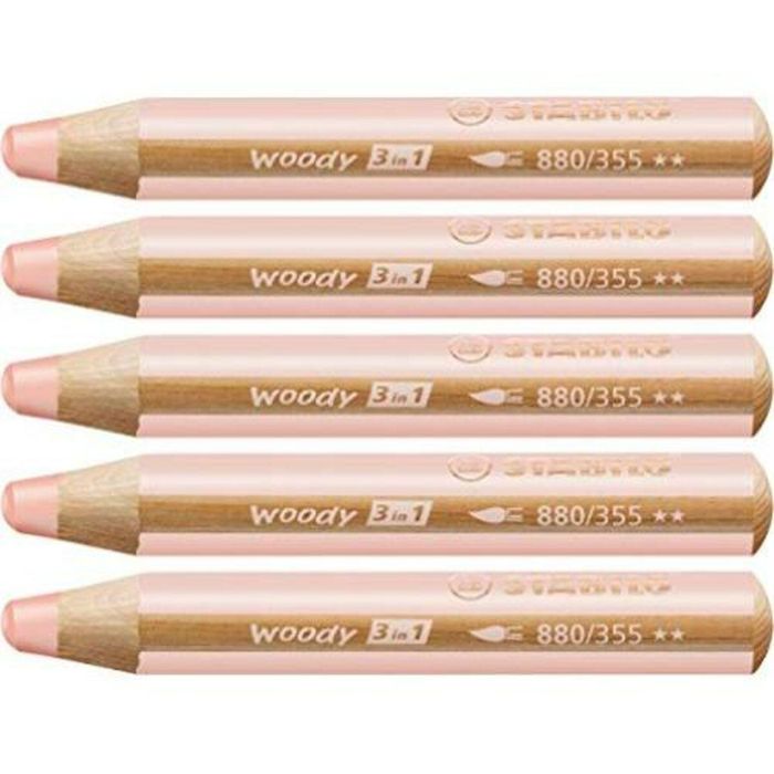 Lápices de colores Stabilo Woody Albaricoque 3 en 1 (5 Unidades) Lápices de colores Stabilo Woody Albaricoque 3 en 1 (5 Unidades)