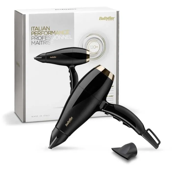 Babyliss Secador de pelo 6714E Super Pro 2300W - 120 km/h, 3 temperaturas, 2 velocidades, Botón de aire frío 2