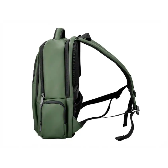 Antartik Mochila Volt Verde Militar, 5 Compartimentos, 23L, 450x180x330 mm, Interior Naranja, Repelente al Agua 7