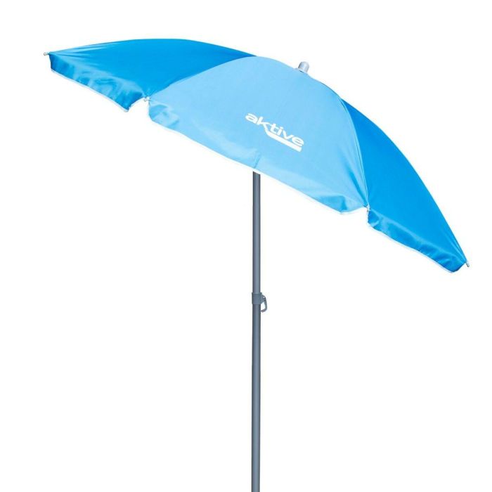 Sombrilla Aktive Azul Ø 180 cm 180 x 187,5 x 180 cm 180 x 190 x 180 cm UV50 (12 Unidades) 6
