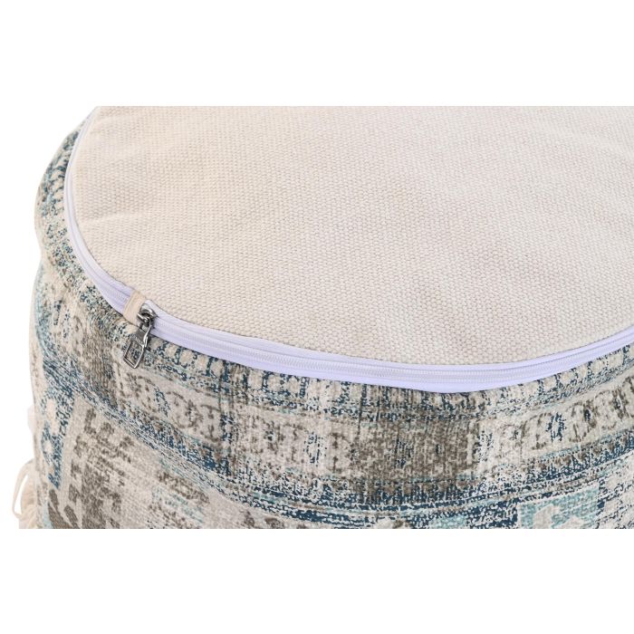 DKD Home Decor Cojín de Suelo Árabe Casablanca 40x40x40 cm Azul Marrón Beige Poliéster Hecho a Mano con Cremallera 2 DKD Home Decor Cojín de Suelo Árabe Casablanca 40x40x40 cm Azul Marrón Beige Poliéster Hecho a Mano con Cremallera 2
