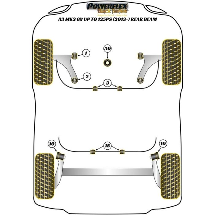 Silentblock Powerflex PFF85-803-25 Delantera 2 Piezas