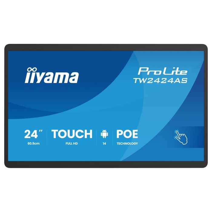 Iiyama TW2424AS-B3P Panel Interactivo Táctil 60.5cm (23.8") Full HD 1920x1080 IPS Android 14 Wi-Fi 6 USB-C 24/7 Montaje VESA 100x100mm 1