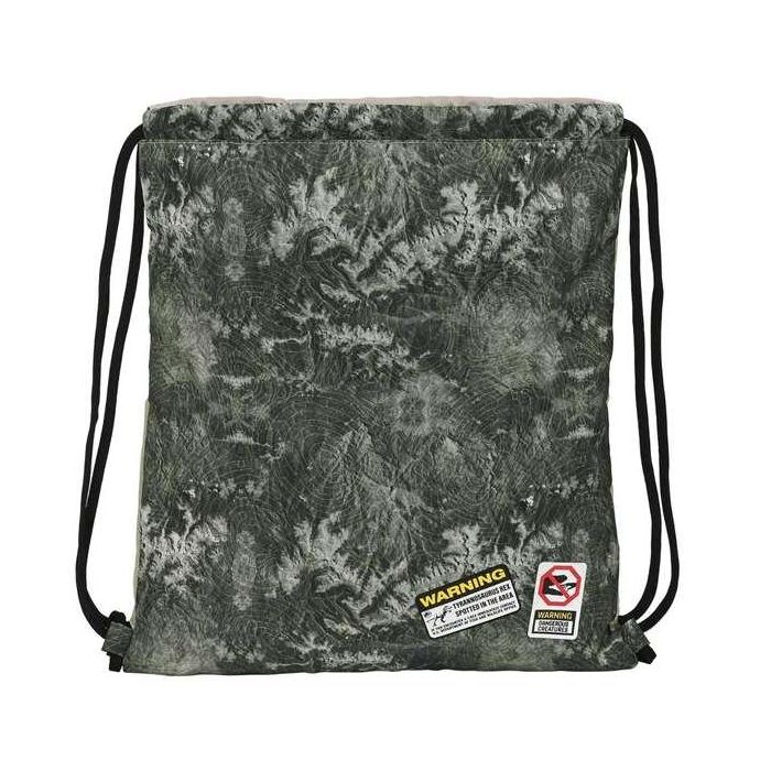 Bolsa Mochila con Cuerdas Jurassic World Warning Gris 35 x 40 x 1 cm