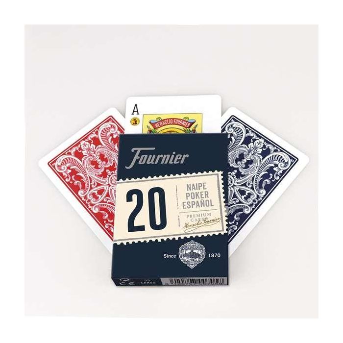 Fournier Baraja Poker Español Nº20/55 Cartas (3 Joker) Estuche Cartulina 1