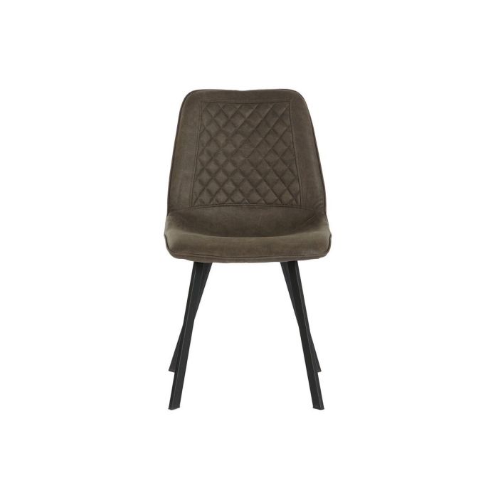 Silla DKD Home Decor Negro Gris Metal Poliuretano 63 x 49 x 85 cm 49 x 59 x 87 cm 5