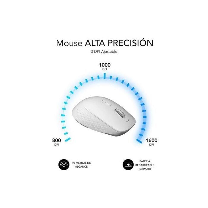 SUBBLIM CURVE ERGO DUAL MOUSE BATTERY WHITE 3 SUBBLIM CURVE ERGO DUAL MOUSE BATTERY WHITE 3