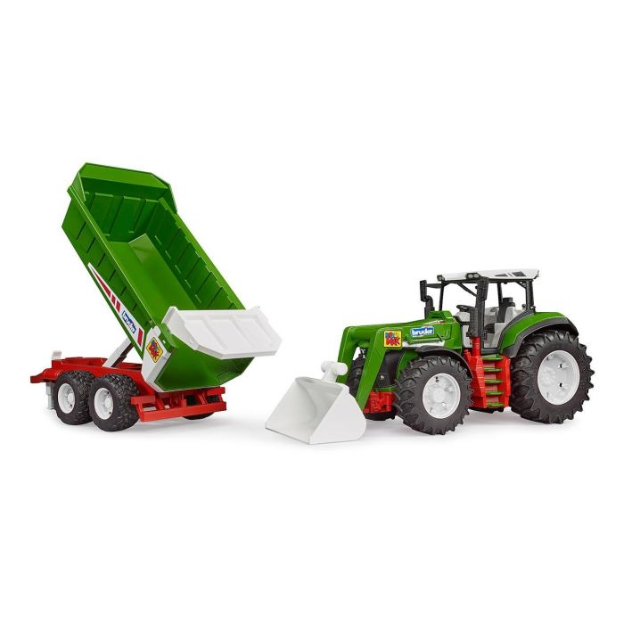 Roadmax Tractor Con Pala Frontal Y Remolque 03452 Bruder 1