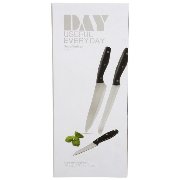 Set de cuchillos 3pcs acero inoxidable/negro day 4