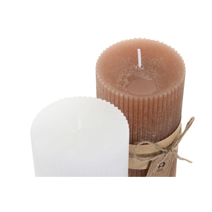 Vela Navidad Alpina DKD Home Decor Blanco Marron 7 x 14 x 7 cm (12 Unidades) 2 Vela Navidad Alpina DKD Home Decor Blanco Marron 7 x 14 x 7 cm (12 Unidades) 2