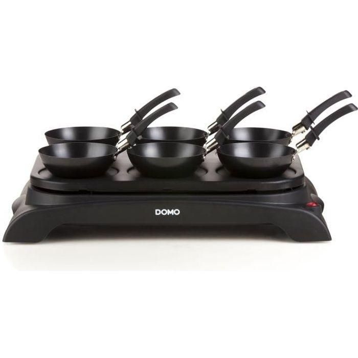 DOMO DO8710W Crepiere + Wok - 6 personas - 1000W - Negro DOMO DO8710W Crepiere + Wok - 6 personas - 1000W - Negro