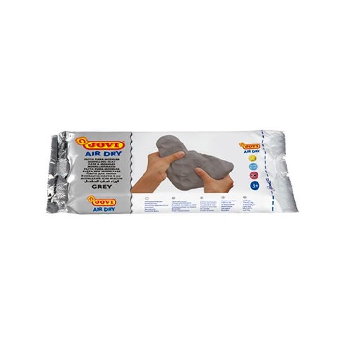 Jovi air dry pastilla de pasta modelar endurece al aire 250 gr gris