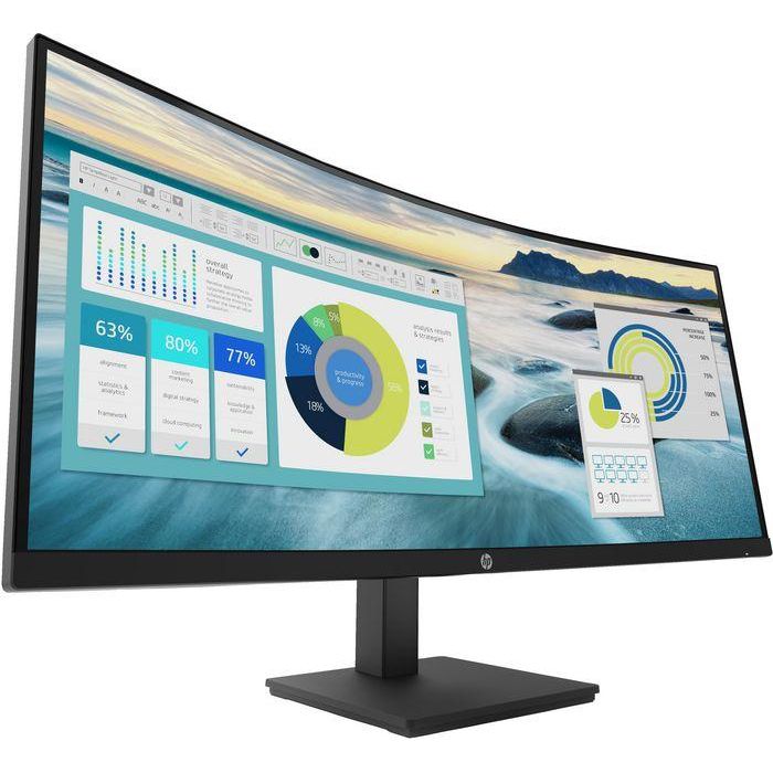 HP Monitor P34hc G4 / 34" / WQHD / HDMI-DisplayPort-USB(A)-USB(B)-USB(C) / Regulable Altura / Curvo 1