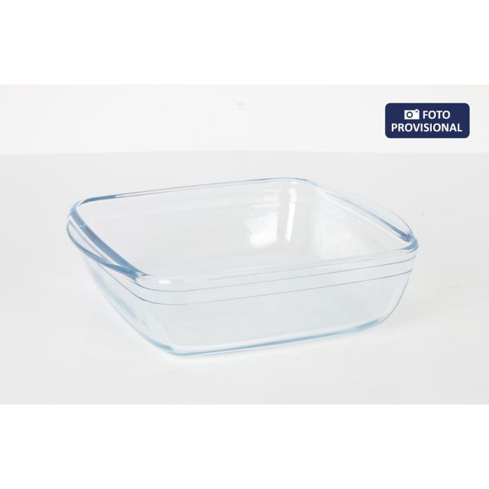 Quttin Fuente Honda Cuadrada de Vidrio 25 x 22 cm 2.2 L (8 Unidades)