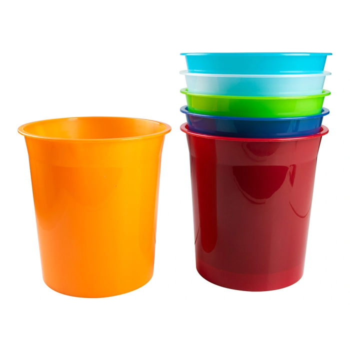 Q-connect Papelera Plástico Transparente 13 Litros 275x285 mm 2