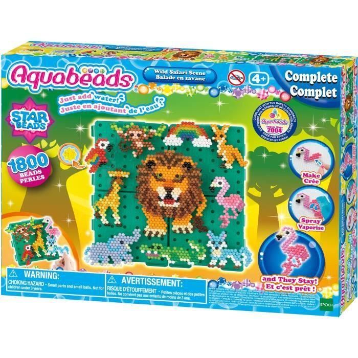 Juego de cuentas para planchar - AQUABEADS - 31968 - Paseo de la sabana 4 Juego de cuentas para planchar - AQUABEADS - 31968 - Paseo de la sabana 4