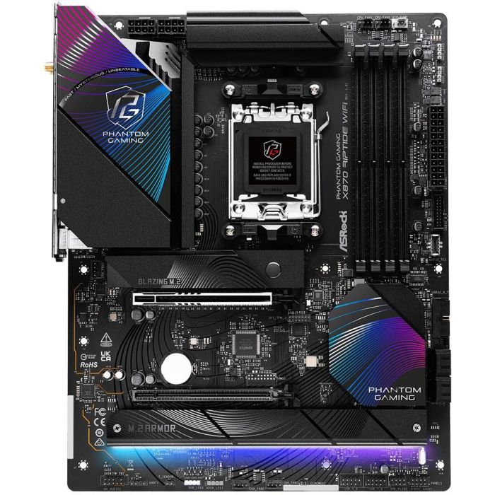 ASRock PLACA X870 RIPTIDE WiFi, Socket AM5, AMD X870, DDR5 hasta 256GB, WIFI7+BT, ATX - 90-MXBPP0-A0UAYZ 1 ASRock PLACA X870 RIPTIDE WiFi, Socket AM5, AMD X870, DDR5 hasta 256GB, WIFI7+BT, ATX - 90-MXBPP0-A0UAYZ 1