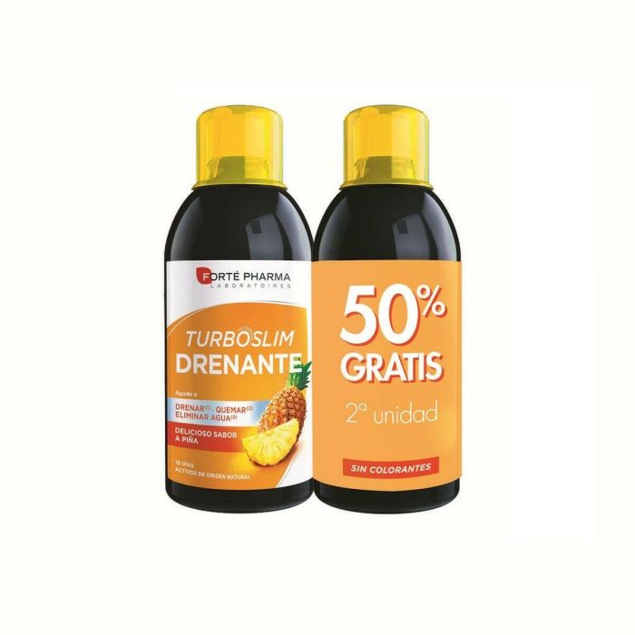 Forté Pharma SLIM DRENANTE Dúo 2 x 500ml Sabor Piña - Complemento Alimenticio Natural para Control de Peso, Drenaje y Eliminación de Líquidos con Té Verde 0 Forté Pharma SLIM DRENANTE Dúo 2 x 500ml Sabor Piña - Complemento Alimenticio Natural para Control de Peso, Drenaje y Eliminación de Líquidos con Té Verde 0